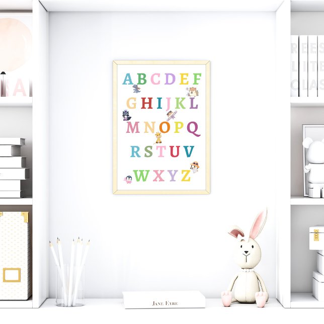 Niedlicher Tiere Alphabet Baby Kinderzimmer Poster (Von Creator hochgeladen)