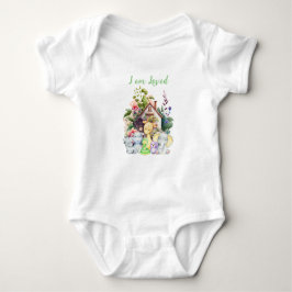 Niedlicher Tiere Baby Bodysuit | Ich bin geliebt Baby Strampler