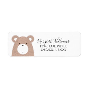 Niedlicher Tiere Baby Shower Address Labels Tiger