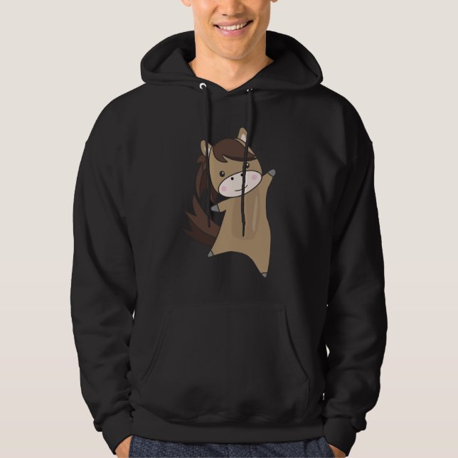 Niedlicher Tiere Brown Hoodie (Vorderseite)