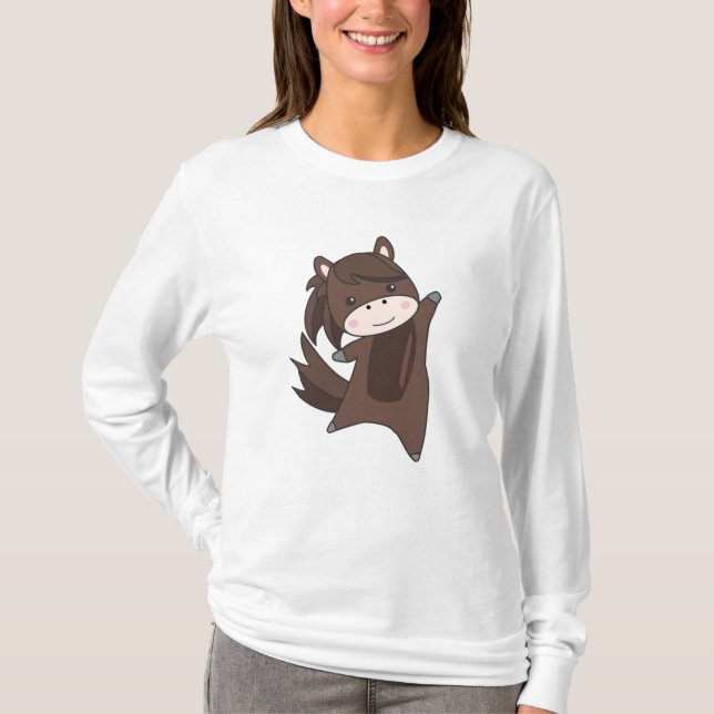 Niedlicher Tiere Brown T-Shirt (Vorderseite)
