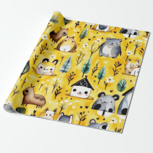 Niedlicher Tiere Geschenkideen Papier Geschenkpapier