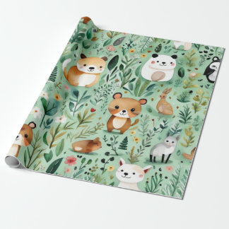 Niedlicher Tiere Geschenkideen Papier Geschenkpapier