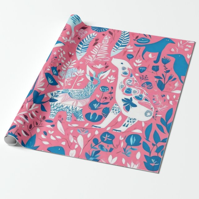 Niedlicher Tiere Geschenkideen Papier Geschenkpapier (Ungerollt)
