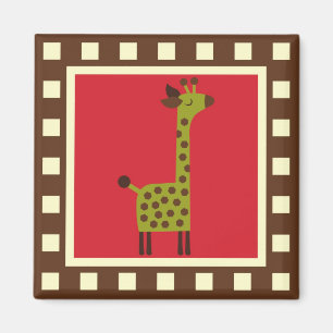 Niedlicher Tiere Giraffe Magnet