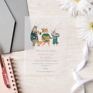 Niedlicher Tiere Music Band Geburtstag