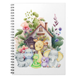 Niedlicher Tiere Spiral Foto Notebook Notizblock