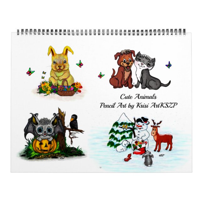 Niedlicher Tiere Stift Kunst von Krisi ArtKSZP Kalender (Titelbild)