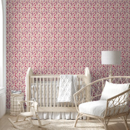 Niedlicher Tiere tanzen Rosa Creme Kleines Kinderz Tapete
