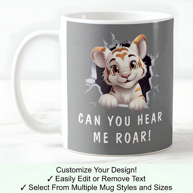 Niedlicher Tiger in einer Tasse! Neuheit für Tiger Kaffeetasse (Von Creator hochgeladen)