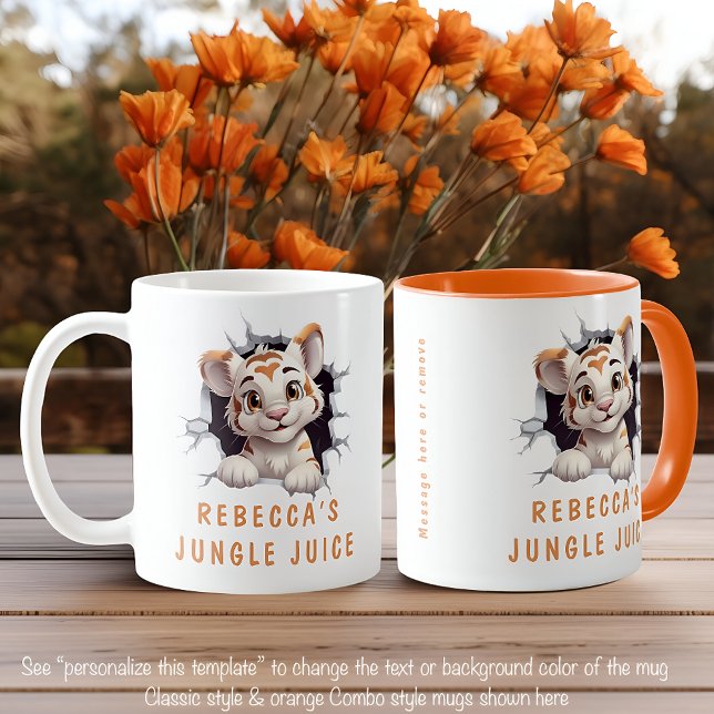 Niedlicher Tiger in einer Tasse! Neuheit für Tiger Kaffeetasse (Von Creator hochgeladen)