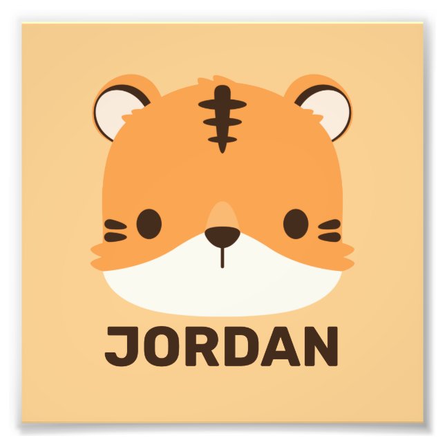 Niedlicher Tiger mit Personalisiertem Foto (Vorne)