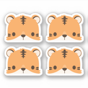 Niedlicher Tigersticker Aufkleber