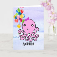Niedlicher Tintenfisch Geburtstag Personalisieren