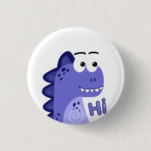 Niedlicher tollpatschiger kleiner Dino Button