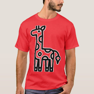 Niedlicher Toon Giraffe Giraffe Giraffen T-Shirt