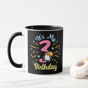 Niedlicher Toucan 3. Geburtstag 3. Geburtstag Mädc Tasse