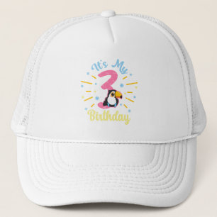 Niedlicher Toucan 3. Geburtstag 3. Geburtstag Mädc Truckerkappe