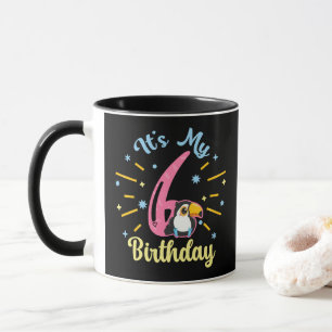 Niedlicher Toucan 6. Geburtstag 6 Jahre Geburtshau Tasse