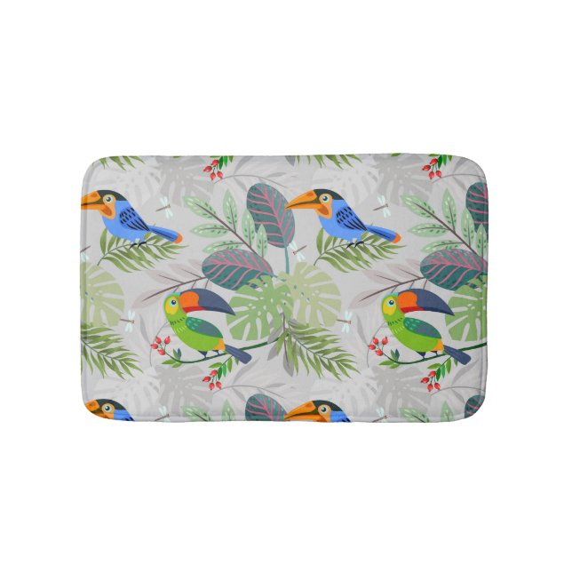 Niedlicher Toucan bird, Everybirdy Pattern, Wasser Badematte (Vorderseite)