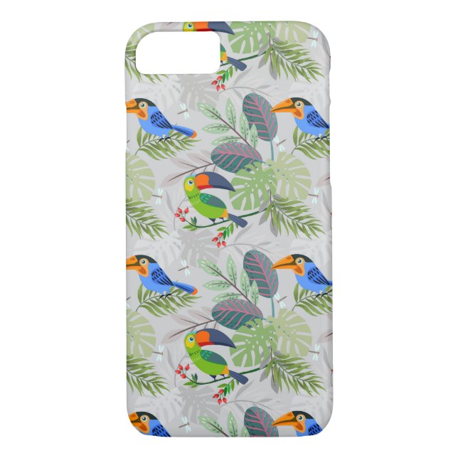 Niedlicher Toucan bird, Everybirdy Pattern, Wasser Case-Mate iPhone Hülle (Rückseite)