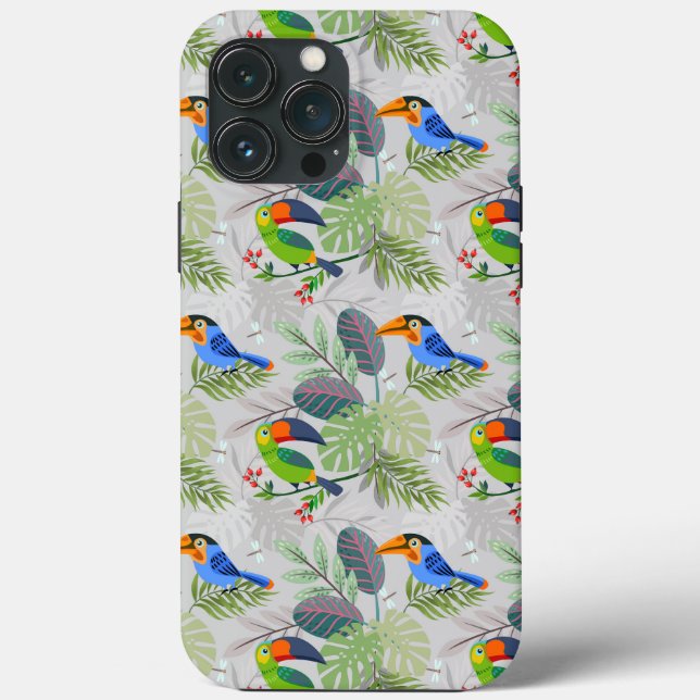 Niedlicher Toucan bird, Everybirdy Pattern, Wasser Case-Mate iPhone Hülle (Rückseite)