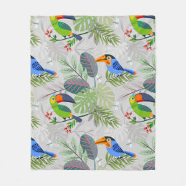 Niedlicher Toucan bird, Everybirdy Pattern, Wasser Fleecedecke