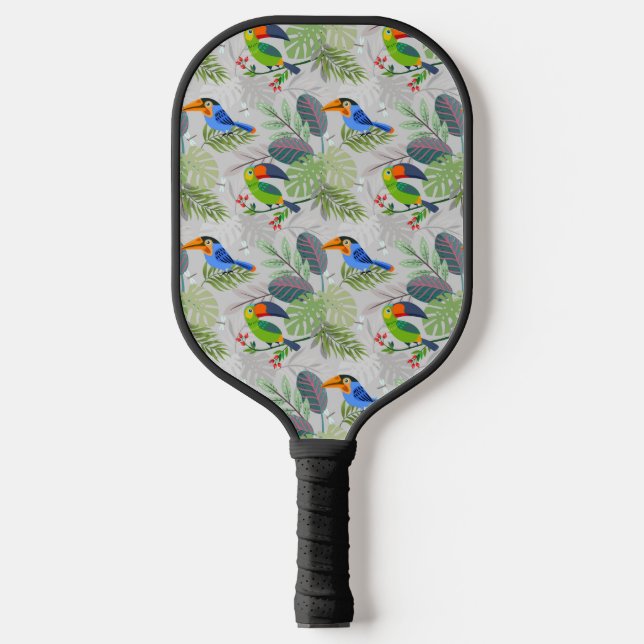 Niedlicher Toucan bird, Everybirdy Pattern, Wasser Pickleball Schläger (Vorderseite)
