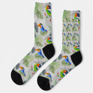 Niedlicher Toucan bird, Everybirdy Pattern, Wasser Socken
