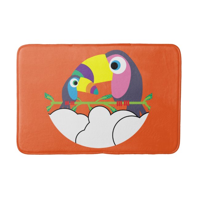 Niedlicher Toukan | LIEBE | Funny Birds Tasse Serv Badematte (Vorderseite)