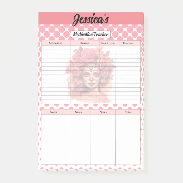 Niedlicher Tracker für die Haut Post-it Klebezettel (Vorderseite)