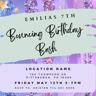 Niedlicher Trampolin-Park Geburtstagseinladung Einladung