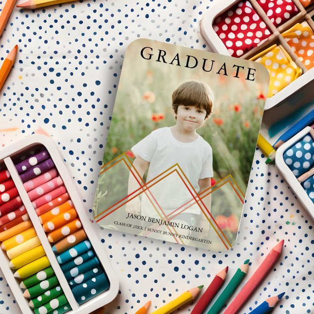 Niedlicher Transparenzeffekt Pre-K Abschluss Foto Magnet (Cute Transparency Effect Pre K Graduation Photo Magnet.)