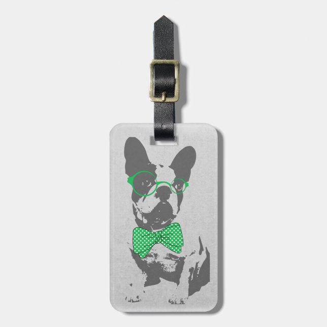 Niedlicher, trendiger, Vintager Hengst Gepäckanhänger (Vorderseite vertikal)