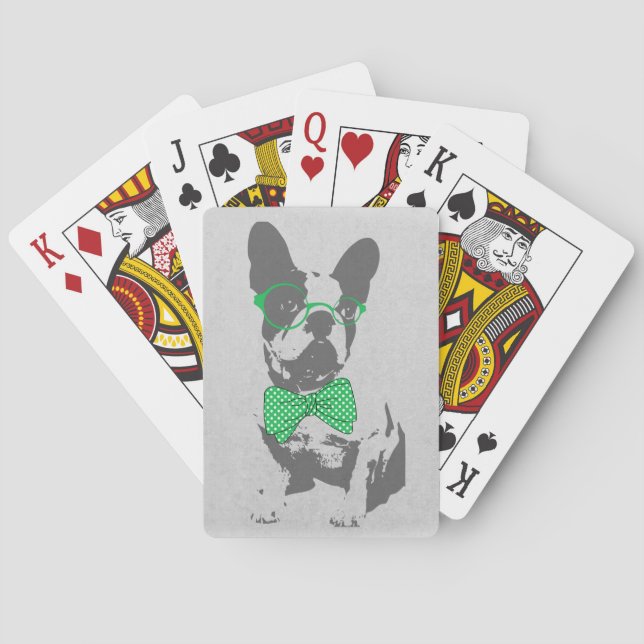 Niedlicher, trendiger, Vintager Hengst Spielkarten (Rückseite)