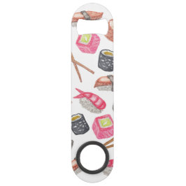 Niedlicher Trendy Watercolor-Sushi-Grund und Speed Flaschenöffner