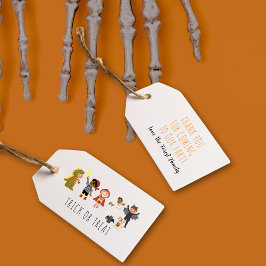 Niedlicher Trick oder Behandlung von Kindern Hallo Geschenkanhänger