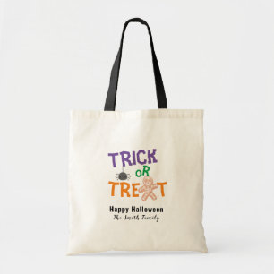Niedlicher Trick oder benutzerdefinierte Halloween Tragetasche