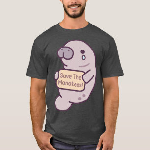 Niedlicher Trockenmörtel Rette die Manatee T-Shirt