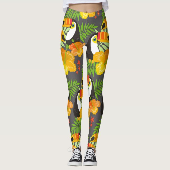 Niedlicher TropenToukan Leggings (Vorderseite)