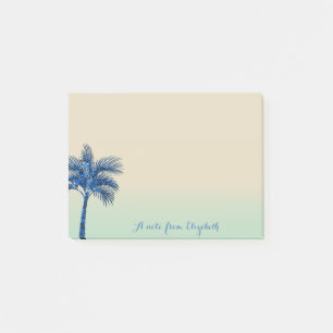 Niedlicher Tropical, Blue Glitzer Palm Tree Post-it Klebezettel