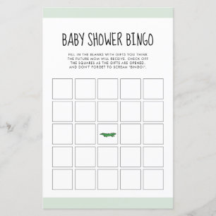 Niedlicher tropischer Dschungel Baby Dusche Bingo 