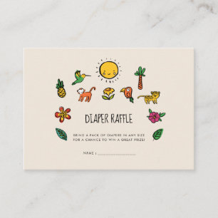 Niedlicher tropischer Dschungel Kinderdusche-Winde Begleitkarte