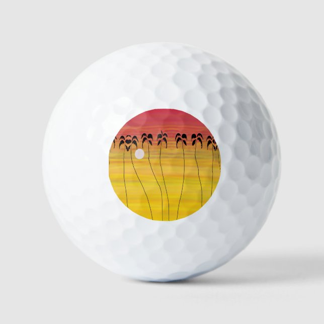 Niedlicher tropischer Sommer Golfball (Vorderseite)