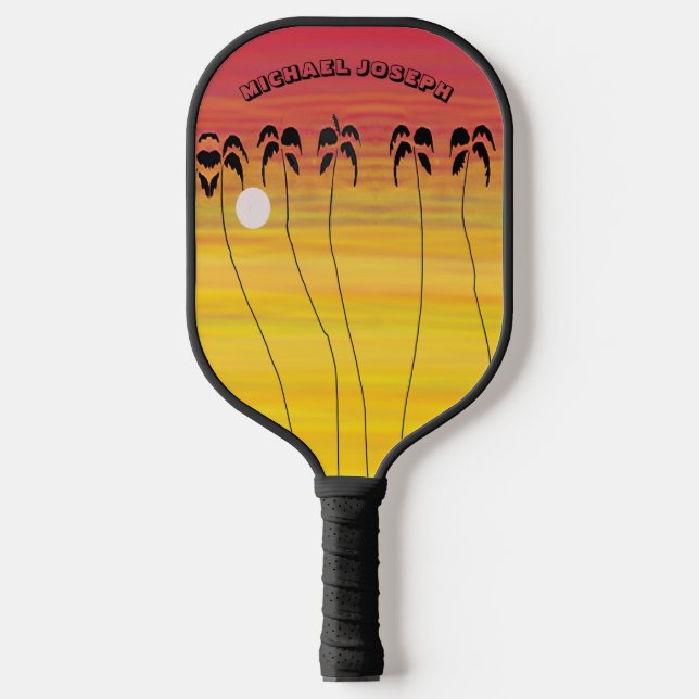 Niedlicher tropischer Sommer Pickleball Schläger (Vorderseite)