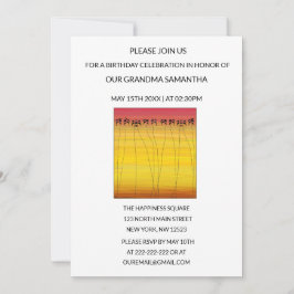 Niedlicher tropischer Sommer Sonnenuntergang Gebur Einladung