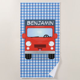 Niedlicher Truck Cartoon Strandtuch