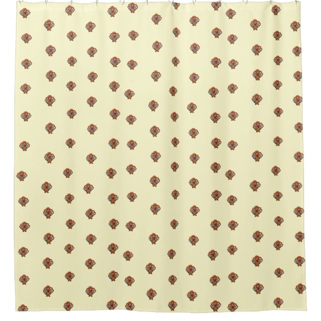 Niedlicher Truthahn Duschvorhang (Vorderseite)