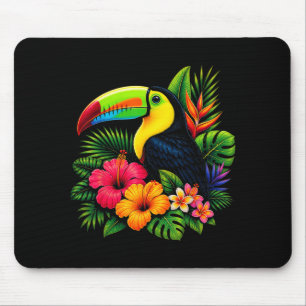 Niedlicher Tukan Trocal Vogel Sommer Blumen Urlaub Mousepad