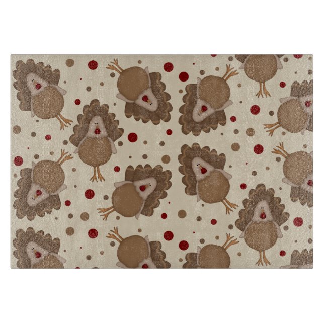 Niedlicher türkischer Erntedank Schneidebrett (Vorderseite)